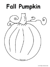 Fall Pumpkin Coloring Page